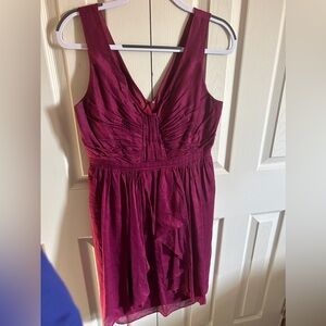 Anthropologie Burgundy Sleeveless Dress